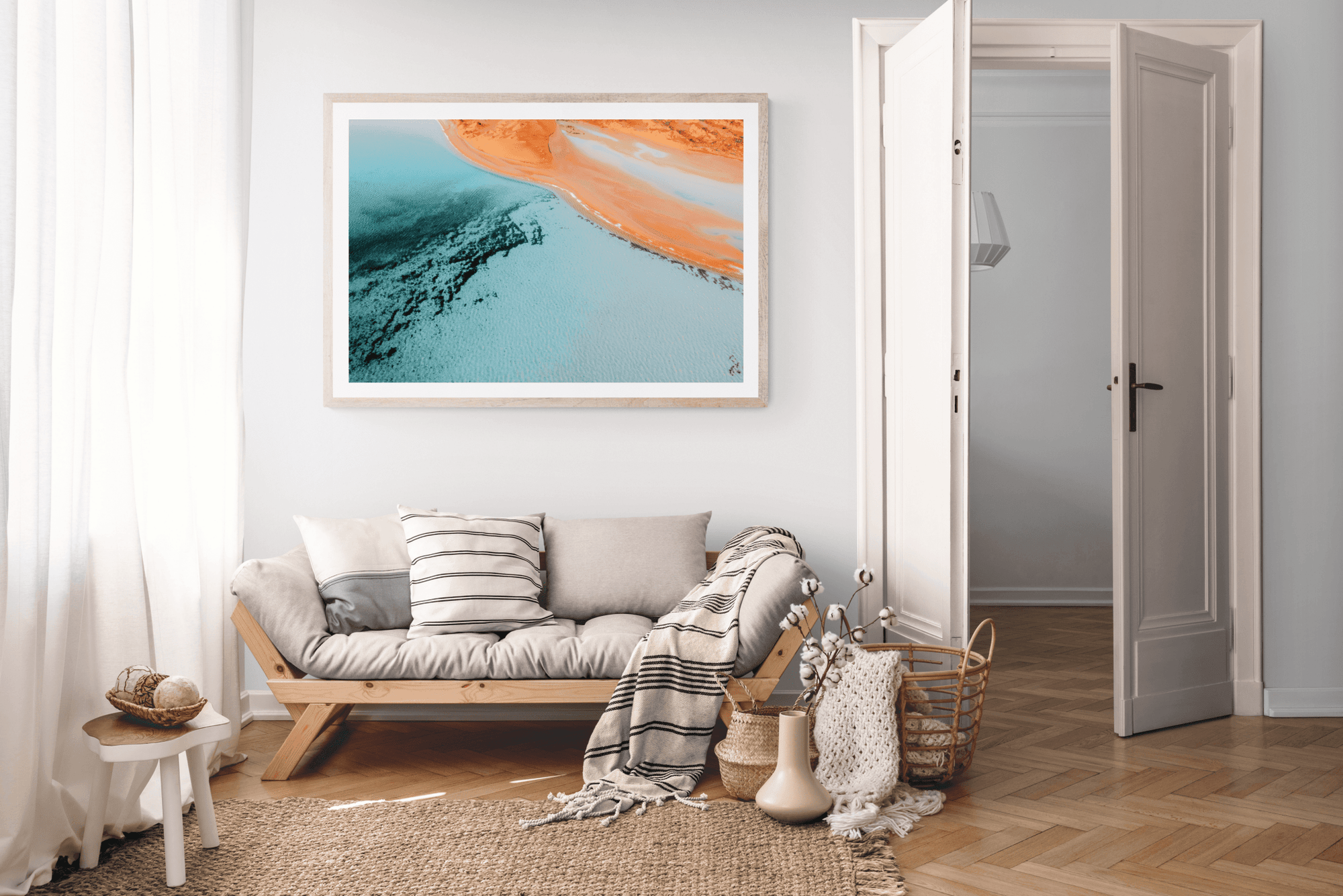 Journi - Shark Bay Wall Art - Framed Print - Days Adrift