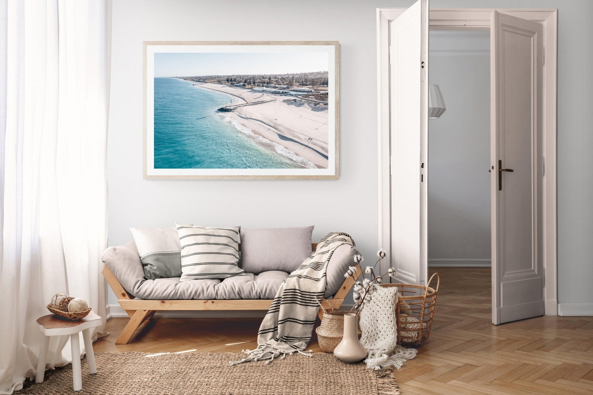 Mathis - City Beach Wall Art - Framed Print - Days Adrift