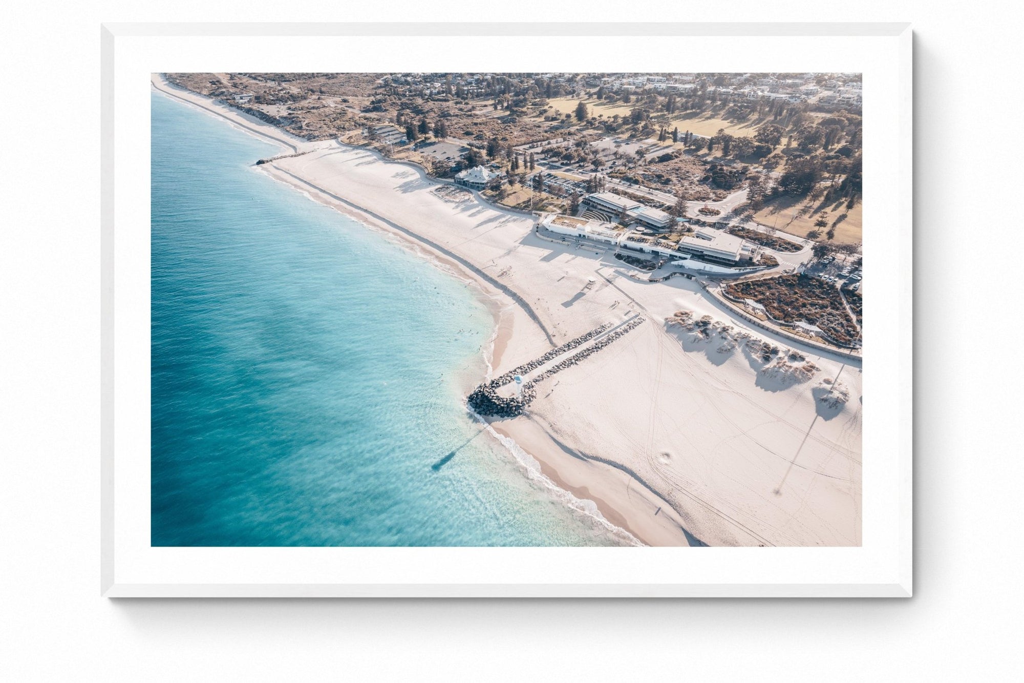 Yanis - City Beach Wall Art - Framed Print - Days Adrift