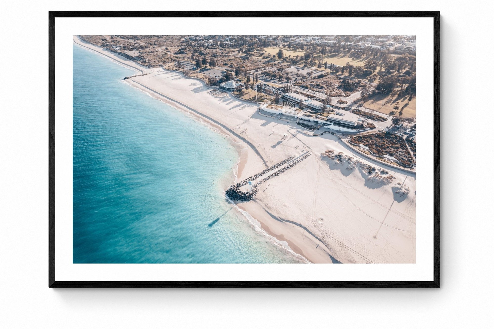 Yanis - City Beach Wall Art - Framed Print - Days Adrift